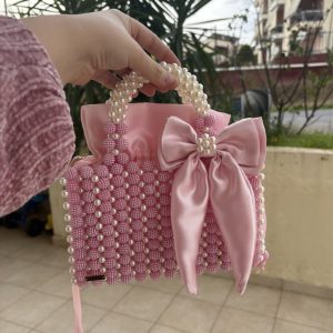 blush pearl bow
